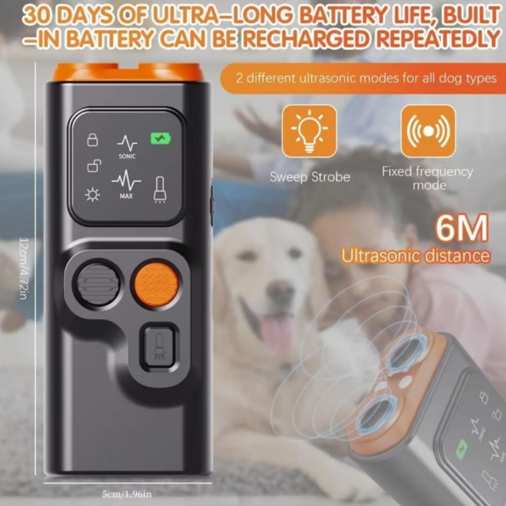 Dog Bark Deterrent Device, 1 Box Rechargeable Dog Bark Control Device with LED Flashlight, Dog Training & Behavior Aid Tool for Outdoor, Pet Gear, Pet Supplies, Easter Gifts, Pet Products