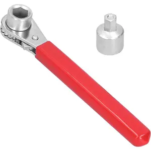 10mm Ratchet Wrench 2 in 1 10mm Battery Terminal Ratchet Wrench for 3/8in Top Post O.E.Terminal and 5/16in Side Bolt Post, Battery Wrench for Top Side Post, RV Sport Car Wrench