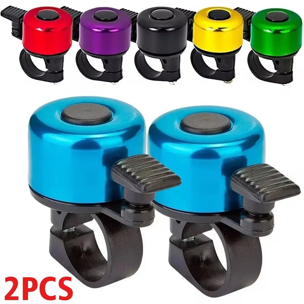 2pcs MTB Bicycle Bell Aluminum Alloy MTB Bike Safety Warning Alarm Cycling Handlebar Bell Ring Bicycle Horn Cycling Accessories Outdoor Cycling Accessories