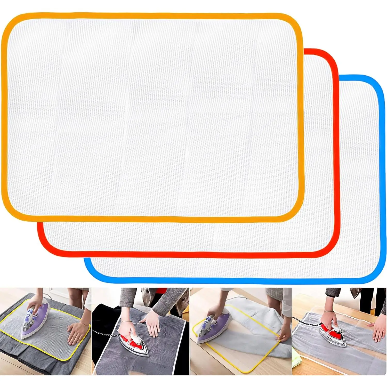 Pressing Cloth for Ironing - 3 count Heat Resistant Mesh Protector to Protect Clothes While Ironing