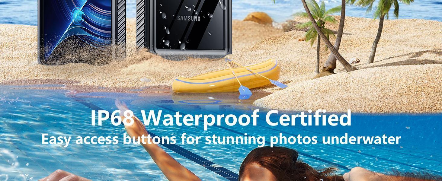 Temdan Designed for Samsung Galaxy S25 Ultra Case Waterproof, Built-in Lens & Screen Protector Military Grade Shockproof Dropproof IP68 Underwater Full Body Phone Case for Galaxy S25 Ultra 6.9"-Black