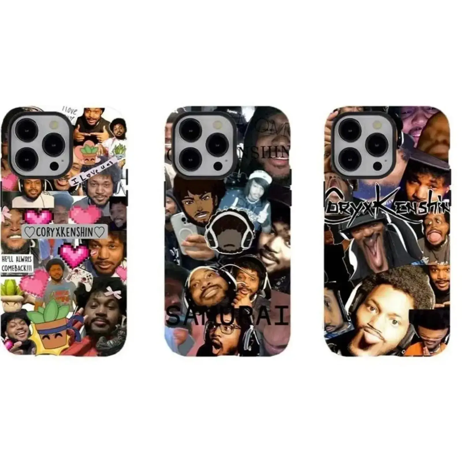 CoryxKenshin Collage Art Two-In-One Drop-Resistant Mobile Phone Case Protection For IPhone 17-11, Pro Max, Pro Plus, and Samsung S26 25 24 23 Safety Case