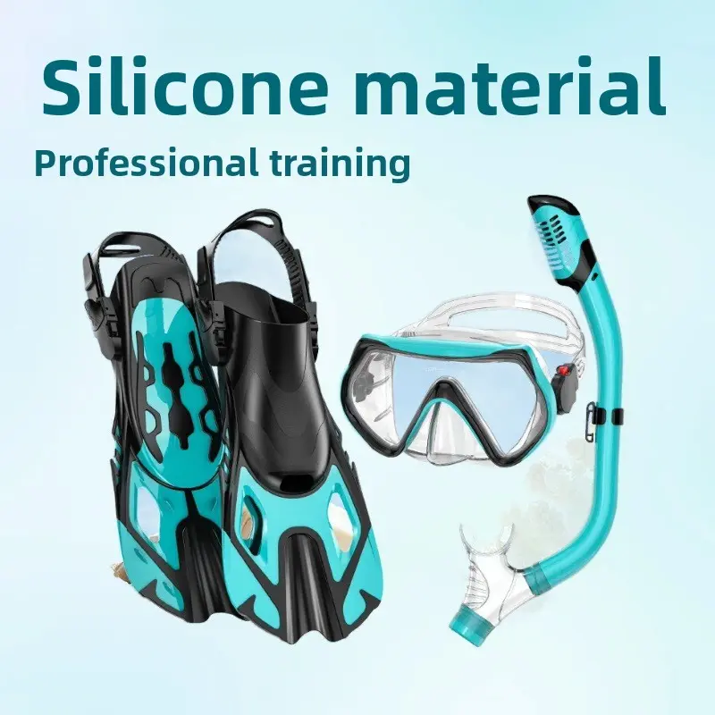 Children's Snorkeling Three-Piece Set Silicone Snorkel Diving Fins Free Diving