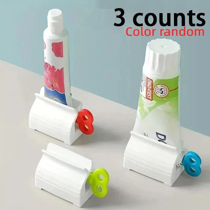 3pcs/Set Home Toothpaste Dispenser Squeezer - Organize Your Bathroom with a Creative Cosmetic Holder! Bathroom Necessities
