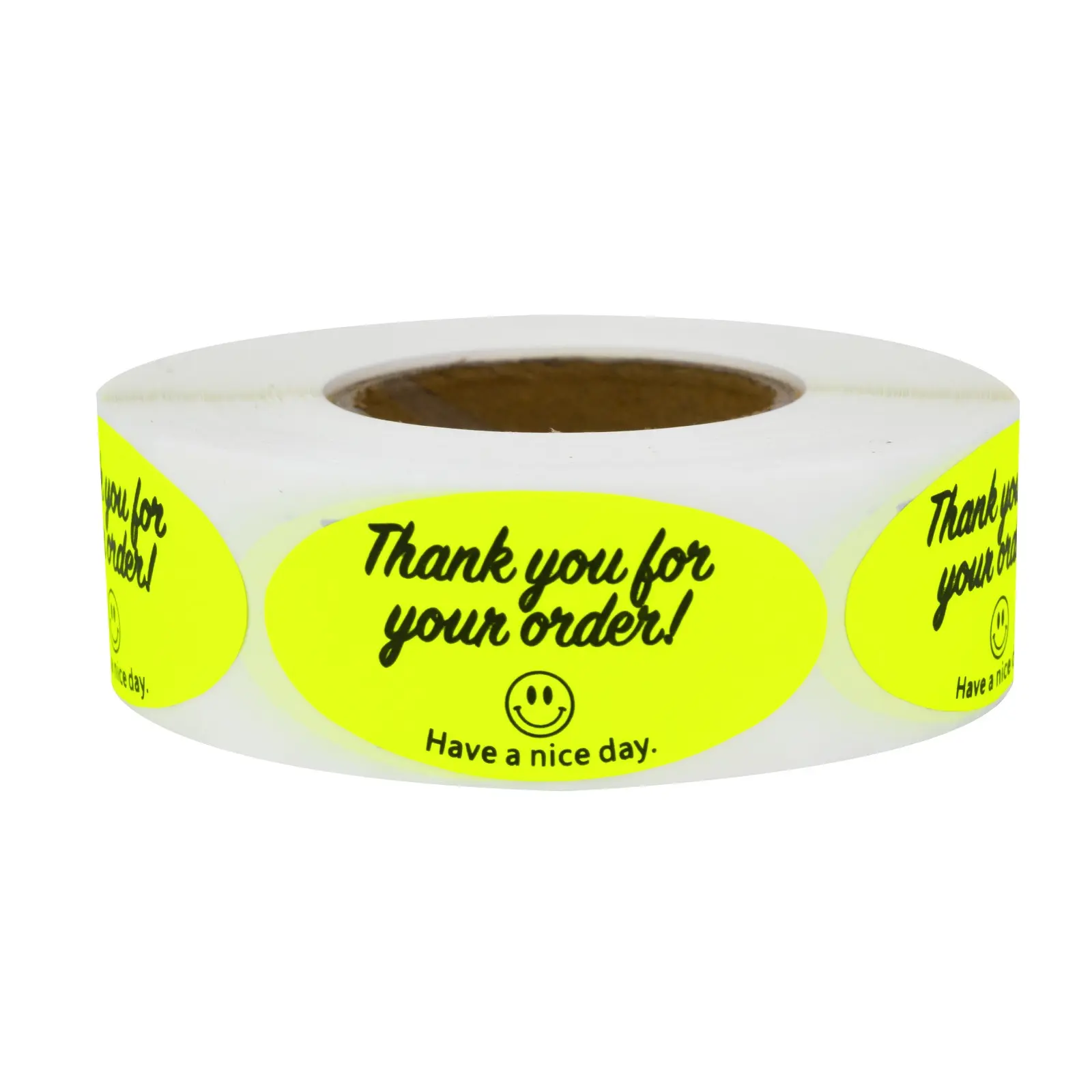 500pcs 1in*2in Elliptical Fluorescent Thank You Stickers, Handmade Stickers, Small Business Stickers, Envelope Stickers, Gift Bag Stickers