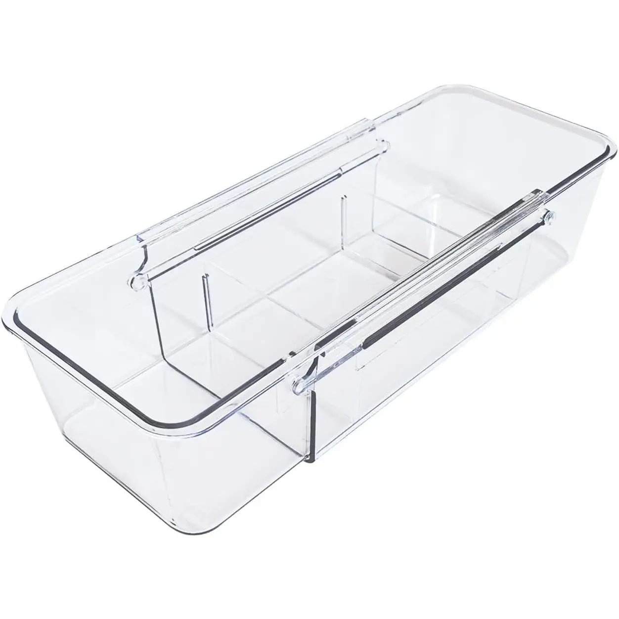 Expandable Straw Organizer Drawer Holder for Cabinet,Deep Drawer Organizer Kitchen Cabinet Organizer detachable compartments Fits for  Long Straw(Transparent