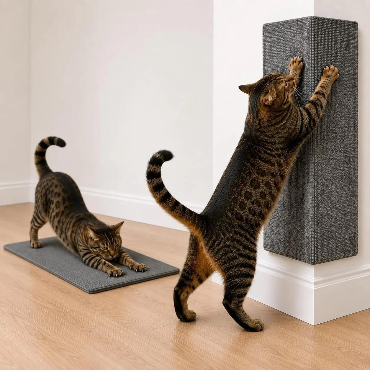 Wall Cat Scratcher & Corner Cat Scratcher – Indoor Scratching Post for Cats – Carpet Scratching Pad – Corner Scratchers for Indoor Cats – Wall Mounted Cat Mat