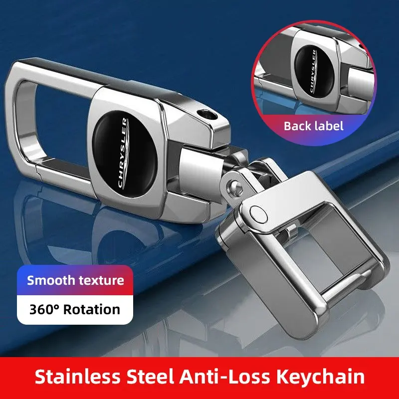 3D Decorative Car Key Chain for Chrysler Models, Stylish Accessory for 300C, Pacifica, Voyager, Sebring, Pt Cruiser, More