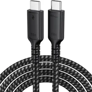 6ft USB 4 Cable for Thunderbolt 4, 40Gbps High Speed Data Transfer, 8K@60Hz/4K@120Hz Display 240W Charging USB C Cable for Thunderbolt 3 USB-C Devices