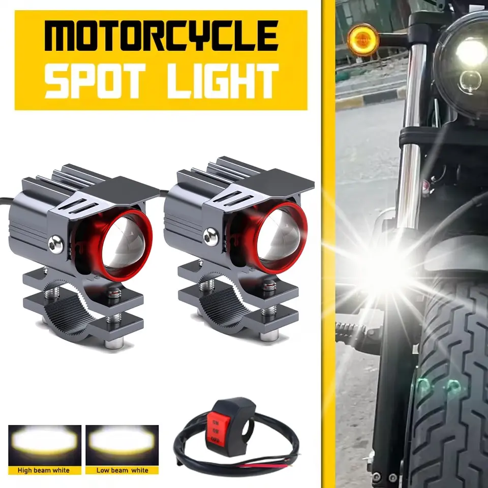 Heyword LED for Off-Road Motorcycles, 14000 Lumens Two-Tone Design, Hardwired Electrical Operation, Perfect for Atv & Scooter Lighting, Motorcycle Led Lights
