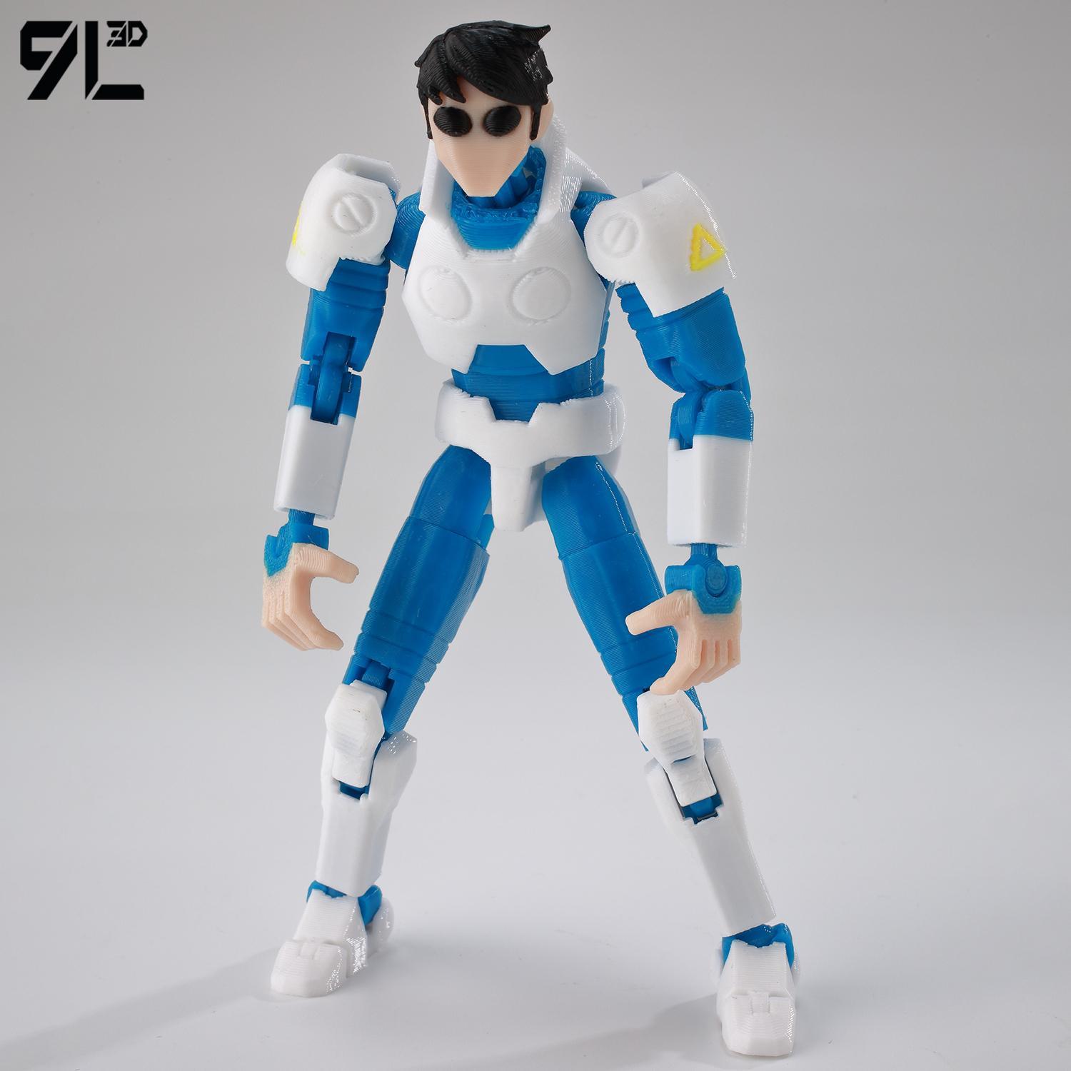 9L3D Printed Invincible Tech Jacker T13 Lucky13 Action Figure Dummy13 Motorcycle Multi-Jointed Collectible Model Toy Titan13