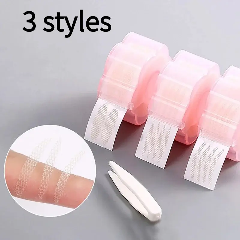 Wholesale of adhesive free lace mesh double eyelid patches Makeup Use with large invisible fibers and beautiful eyes when encountering water