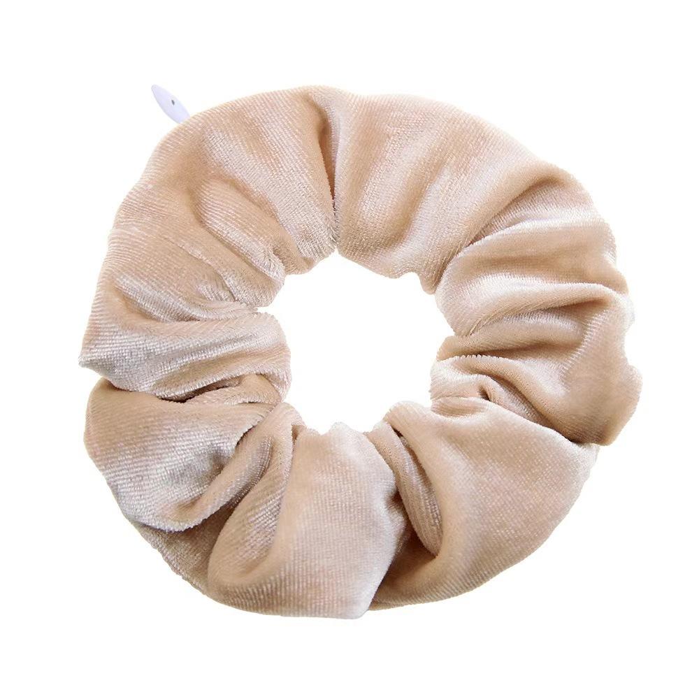 Velvet Hair Scrunchie with Hidden Pocket, Multi-Functional Storage Bag for Cash and Small Items, Travel Essential for College Girls