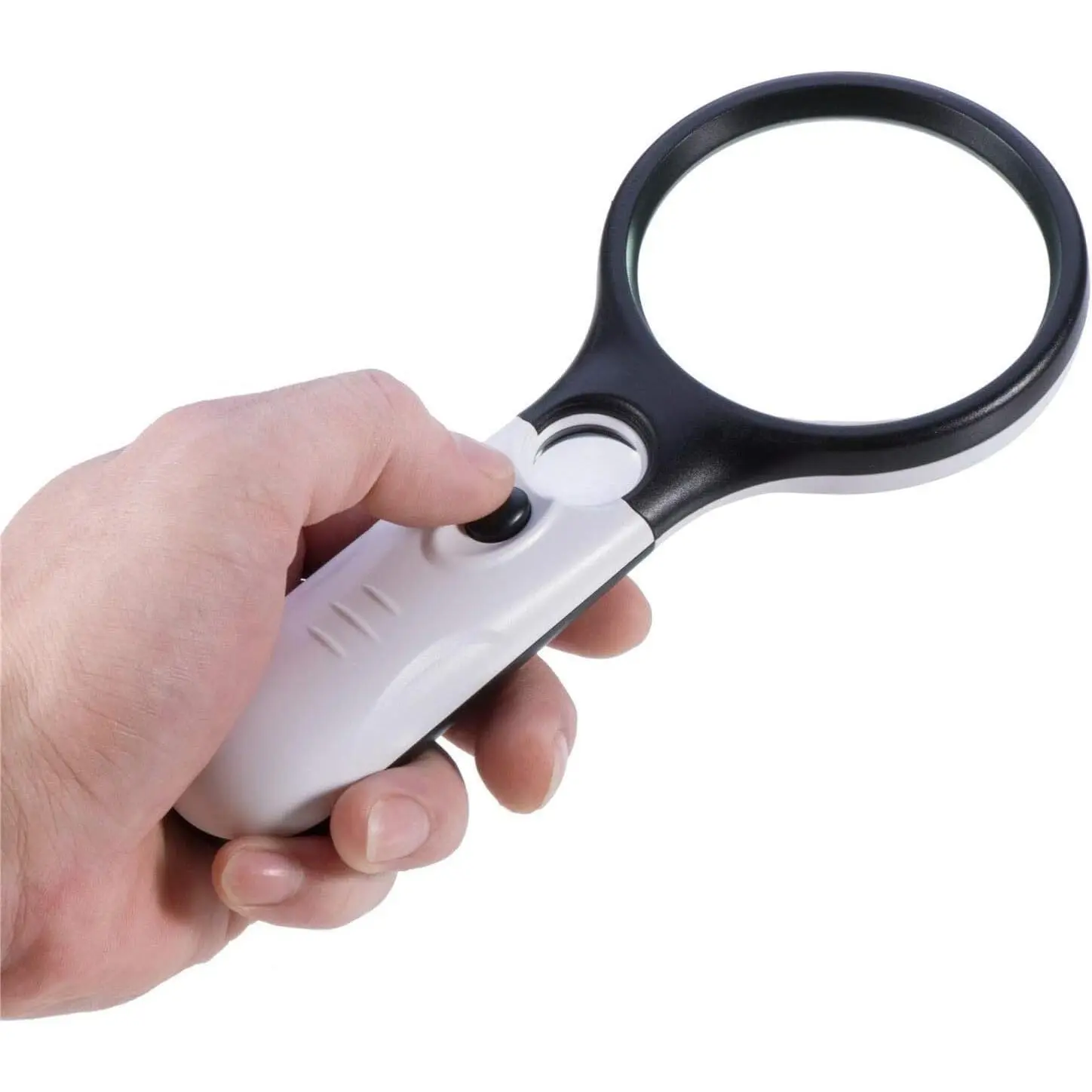 New 45x Handheld Magnifying Glass Reading Lens 3 LED Light Jewelry Loupe