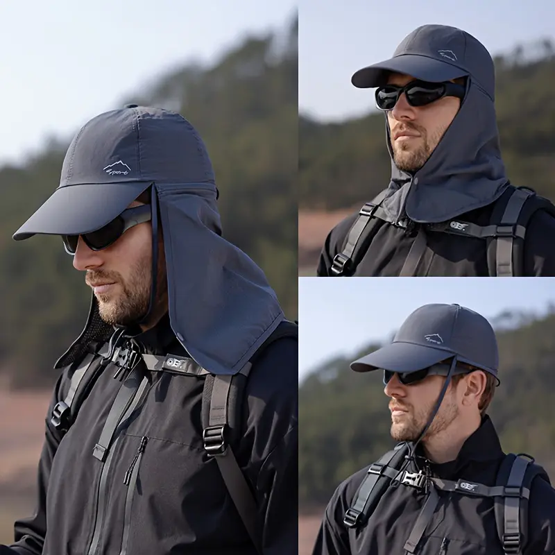 Sun Protection Hat for Men, Mountaineering and Fishing Hat, Quick-Drying Fisherman Hat, Outdoor Cape, Baseball Cap
