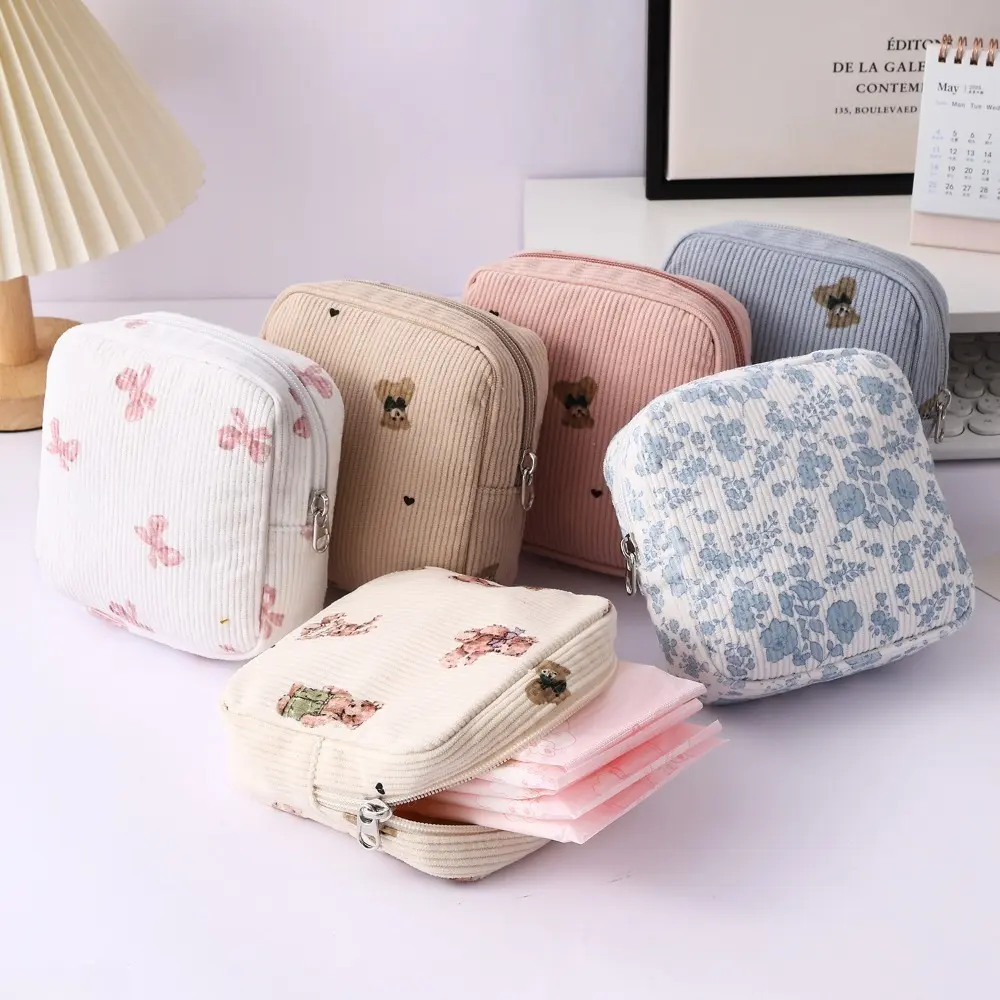 New Large‑Capacity Sanitary Pad Pouch, Portable Travel Cosmetic Lipstick Storage Bag, Multi‑Purpose Sanitary Napkin Organizer Pouch for Women
