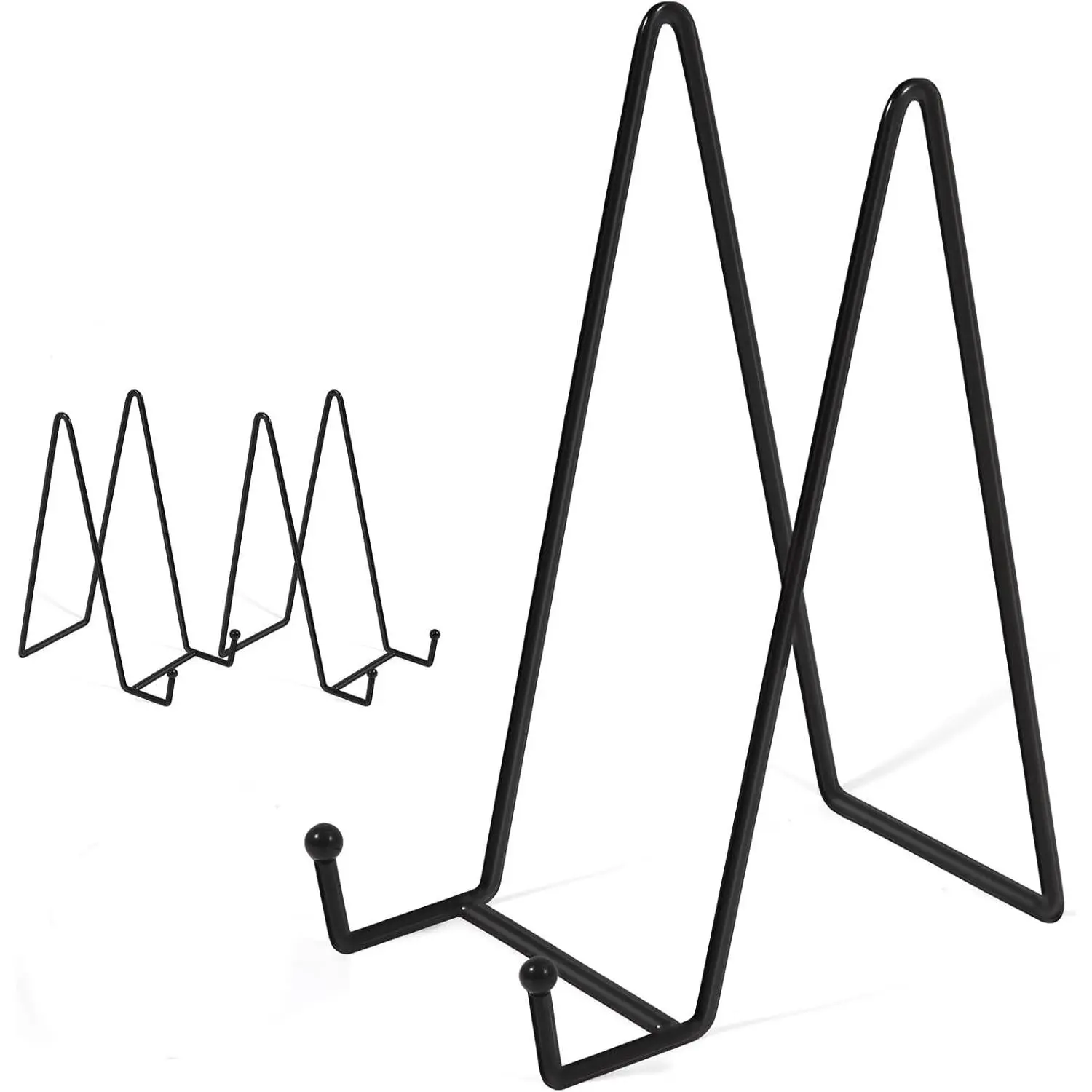 3 Pack 10 Inch Large Black Table Easel Display Stand, Holder for Decorative Plates, Posters, Tabletop Art & Platters