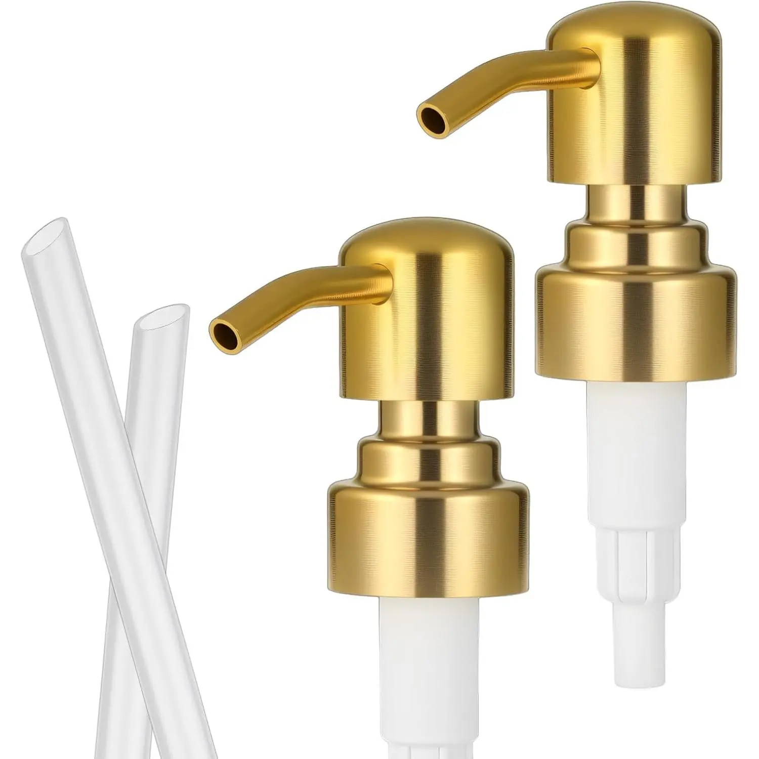 2 Pack  Soap Dispenser Pump , 304 Stainless Steel Hand Liquid Soap Pump for Regular Mouth Bottles Standard 28/400  Size for Hand Dish Soaps Bottle and Lotion