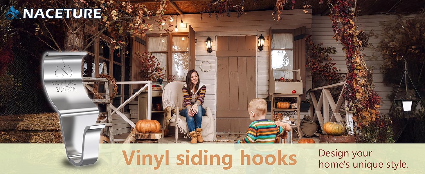20 Pack Heavy Duty Vinyl Siding Hooks, No-Hole Siding Clips Hangers for Outdoor Patio, Wreath & Decor Hanging       Can these hooks be used on other surfaces besides vinyl siding? How many hooks are included in a pack? Are the hooks easy to install?