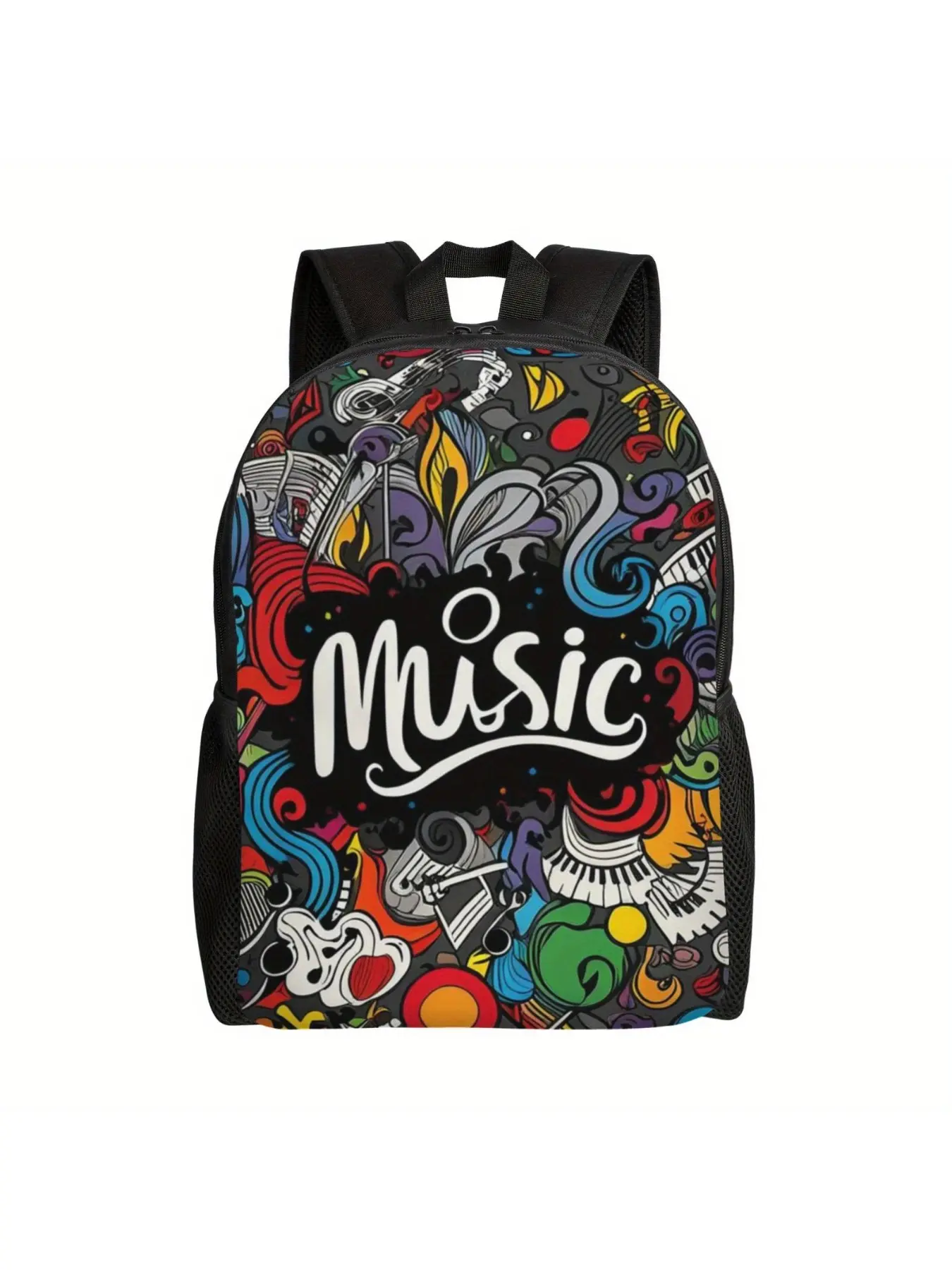 Music Backpack Schoolbag, Lightweight Book Bag Laptop Bag, Large Capacity Computer Shoulder Bag For Travel School College