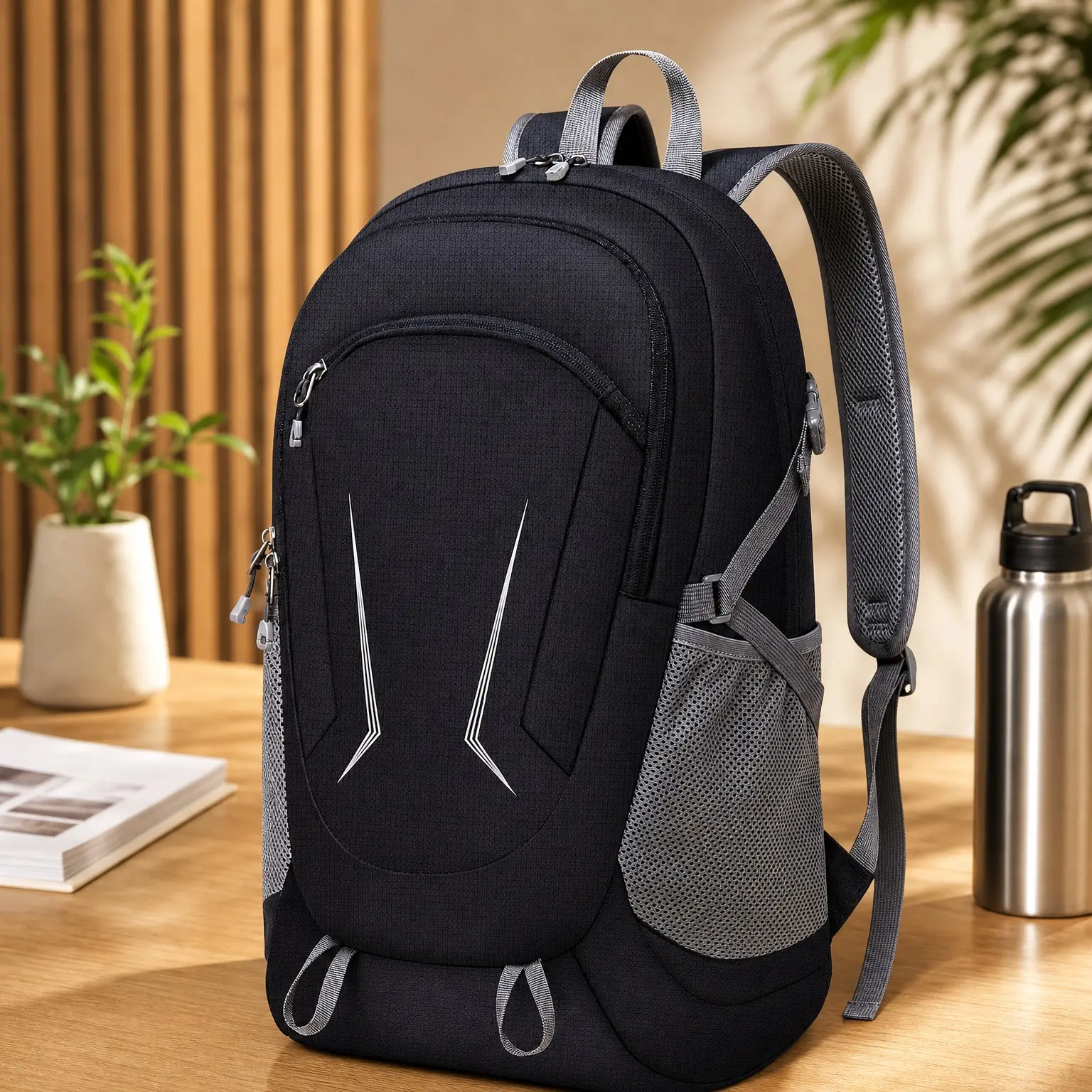 Ultralight Packable 35L Waterproof Hiking Backpack, Travel Camping Foldable Daypack for Men Women, BlackGift