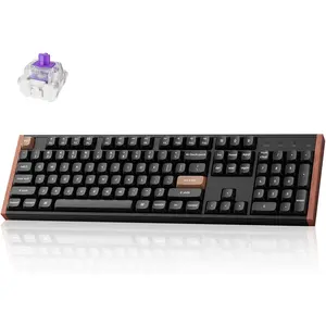 K10 HE Hall Effect Keyboard, Gateron Double-Rail Nebula  , Full-Size Tri-Mode  Keyboard with Rapid Trigger, Adjustable Actuation, RGB,  +  Frame - Black