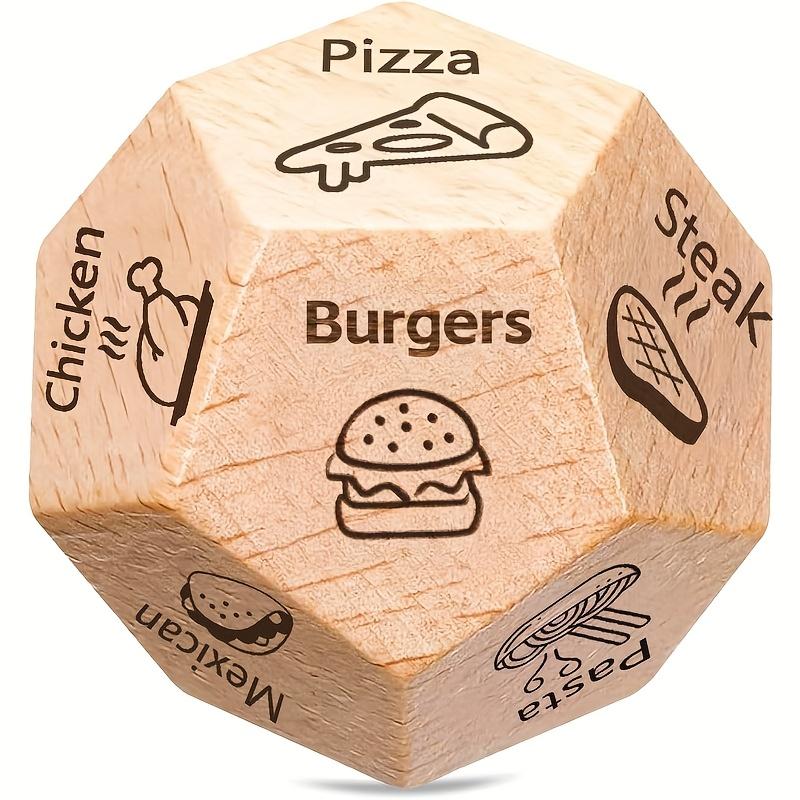 1 Pack Wood Dice Valentines Day Gifts, Unique Date Night Dice for Couples, Fun Game Set Perfect for Romantic Nights