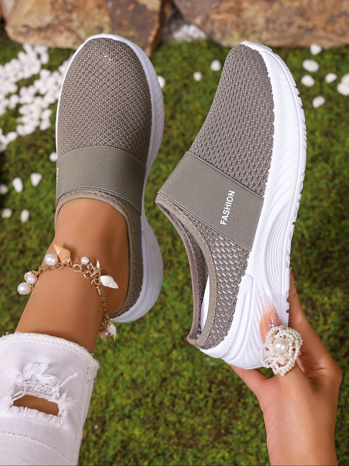 Women's Fashionable Mesh Breathable Lightweight Sneakers, Casual Comfortable Low Top Sock Sneakers, All-match Commuter Shoes for Work & Daily Wear, Girl