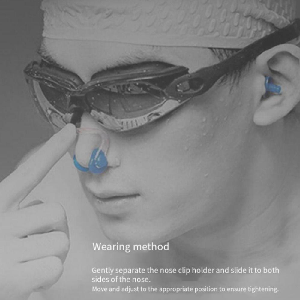 Swimming Nose Clip & Earplug Set, 1 Set Soft and Comfortable Silicone Nose Clip & Earplug, Swimming Accessories for Adults & Teens