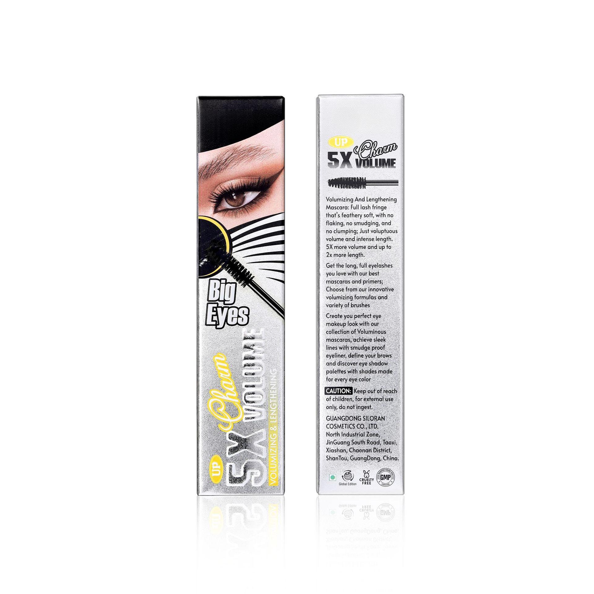 Silver tube mascara is waterproof, sweat-proof, non-smudging, thickening, curling, lengthening, and setting, suitable for European and American eyelash base