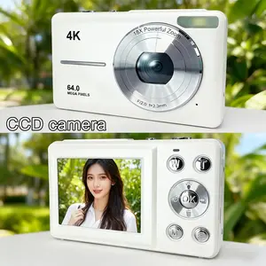 64MP Camera Featuring a 128GB Memory Card: Ultra HD Digital Camera with Auto Focus And 18X Zoom, Compact And Rechargeable, Perfect for Travel Vlogging, Ideal for Beginners And As Christmas Gifts