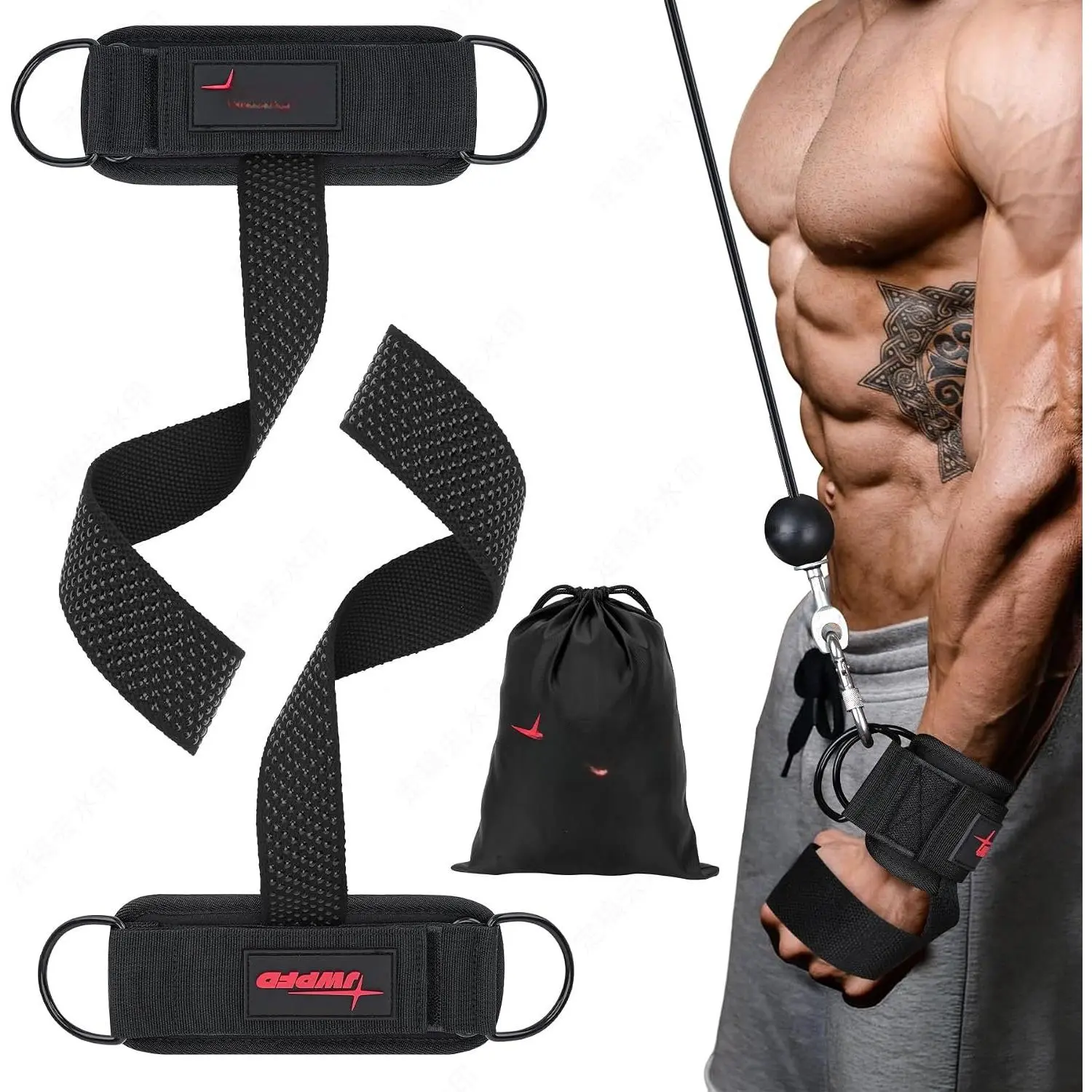 Lifting Straps With D Ring for Weightlifting,  Machine, Comfortable Wrist Brace  Grip for Gym Wrist Straps for Men Woman