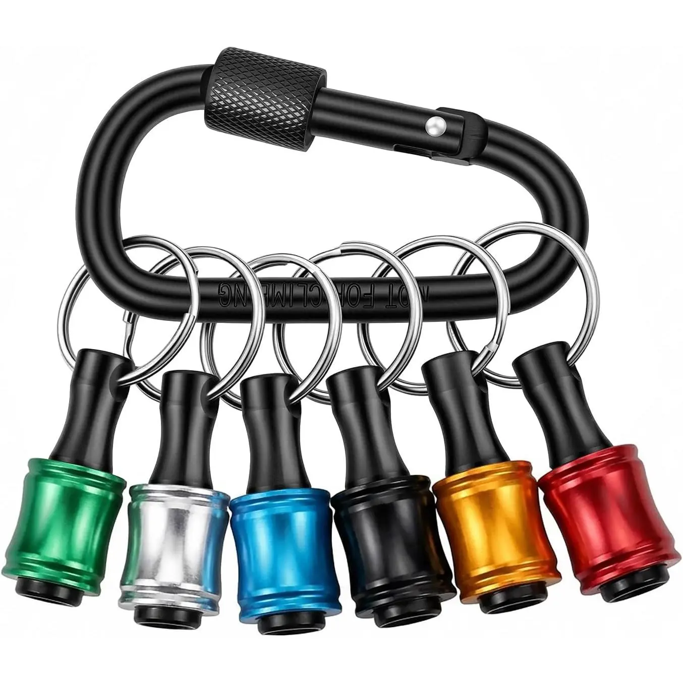 Bit Holder  1-Pack (6 Holders), 1/4" Hex Shank Quick Release Drill &  Bit Holders,  Alloy Extension with Secure Ball Lock, for  & Hand Drivers, Multi-Color