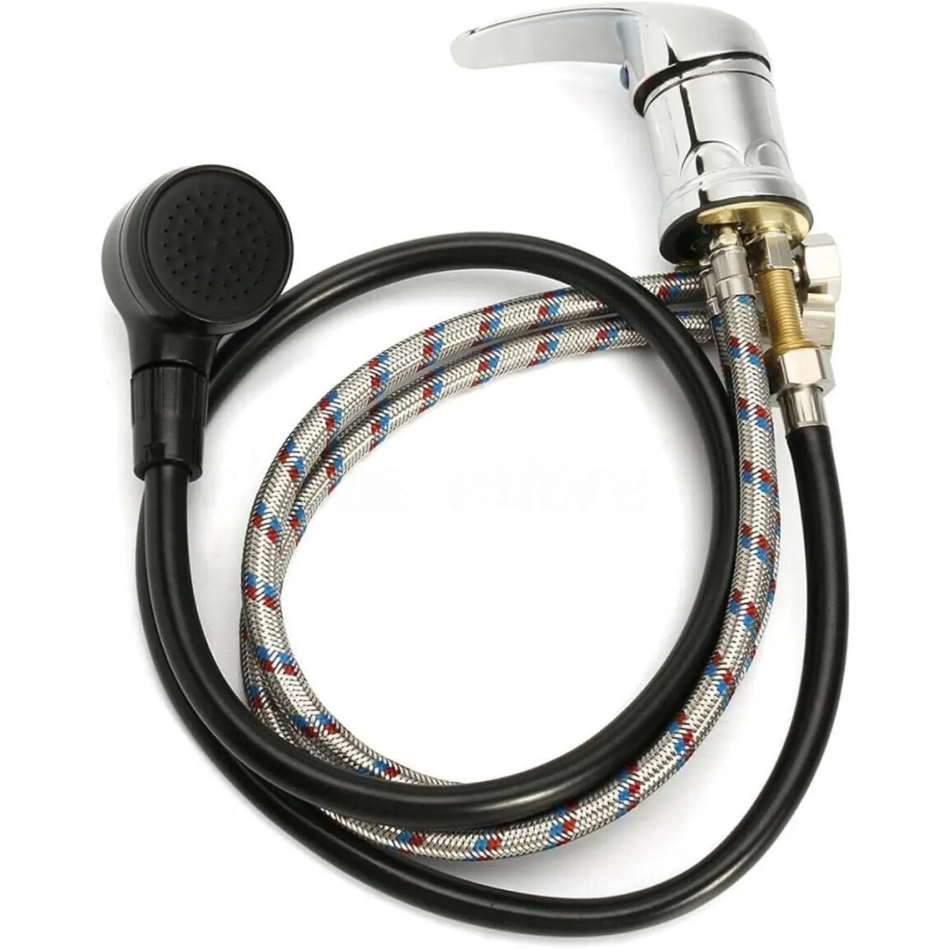 Durable Zinc Alloy Water Faucet Set with Hose, Hot Cold Mixer Sprayer Replacement Part for Home Salon Spa Shampoo Bowl Sink