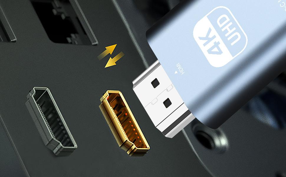 USB C to HDMI Cable 4K@60HZ (2M/6.6FT), USB C to HDMI Adapter New Nylon, USB-C to HDMI Cable Unidirectional [Thunderbolt 3/4 Compatible] for MacBook Pro/Air, iPad Pro,Samsung S Serise, Accessories, Nylon Braid