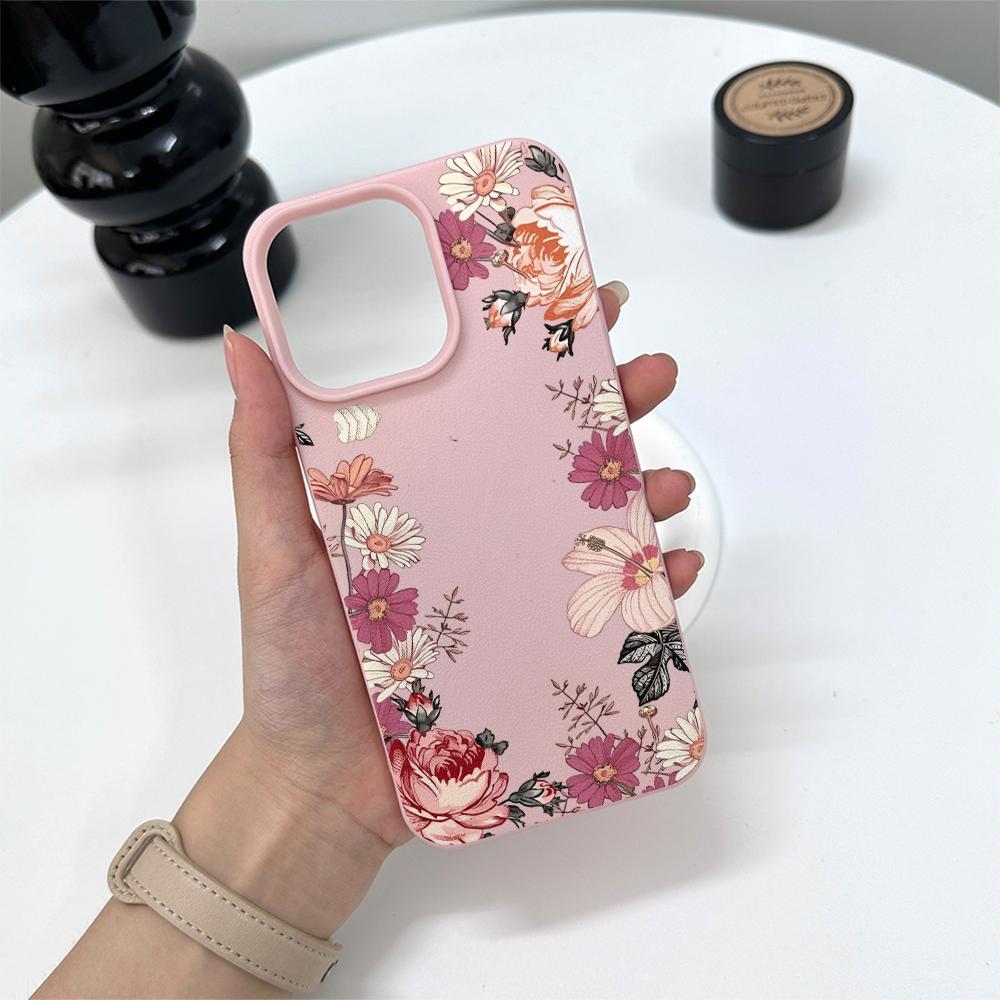 Floral Pattern iPhone Case for iPhone 11/12/13 Pro Max/14/15/16 Plus, Simple and Creative Design, Durable and Stylish Protection