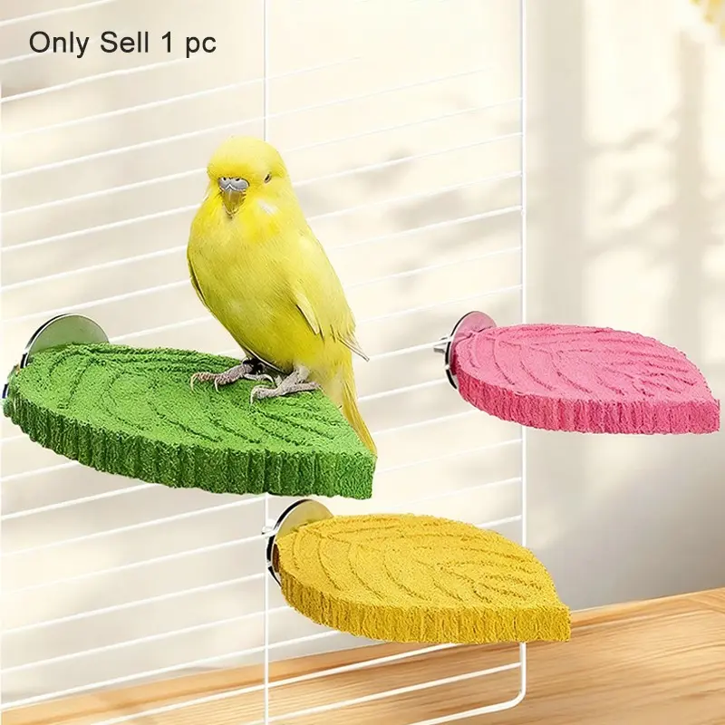 Parrot Perch Leaf Style, Durable and Wear-Resistant, Bird Stand Platform, Versatile High Aesthetic, Multiple Colors Available, Home