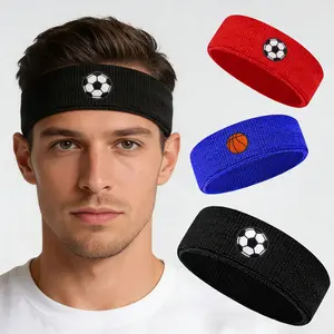 Cartoon sports headband|   Highly elastic sports sweatband, suitable for basketball, running, football, and fitness - polyester knitted fabric