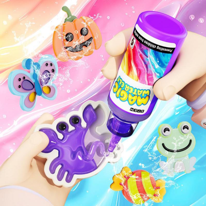 Kids Hydrogel Kit Summer Magic Set, Water Pet Slime Toy Making Kit, Creative Children Crafts, DIY Soft Foam Craft, Ages 6-8 Years Old, DIY Craft Model
