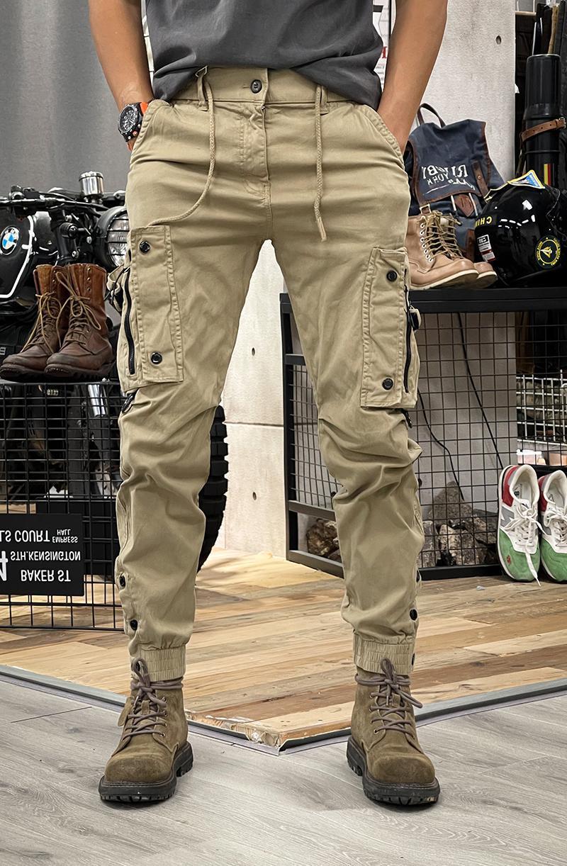 Spring and Autumn American workwear pants for men, straight leg functional outdoor tactical casual pants for men, leg tied pants for men Spring and Autumn American workwear pants for men, straight leg functional outdoor tactical casual pants for men, leg tied pants for men