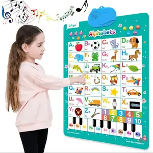 Interactive Alphabet and Numbers Learning Poster for Kids, Talking Abc and 123 Music Poster, Early Education Tool, Requires 3 Aa Batteries