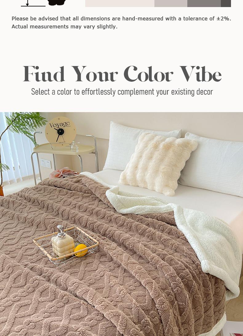 Ultra Cozy Double-sided Plush Blanket Heavy Duty Double Layer Thermal Throw Multifunctional Bedding Blanket for HomeOffice Camping Car Travel Multiple Colors and Sizes