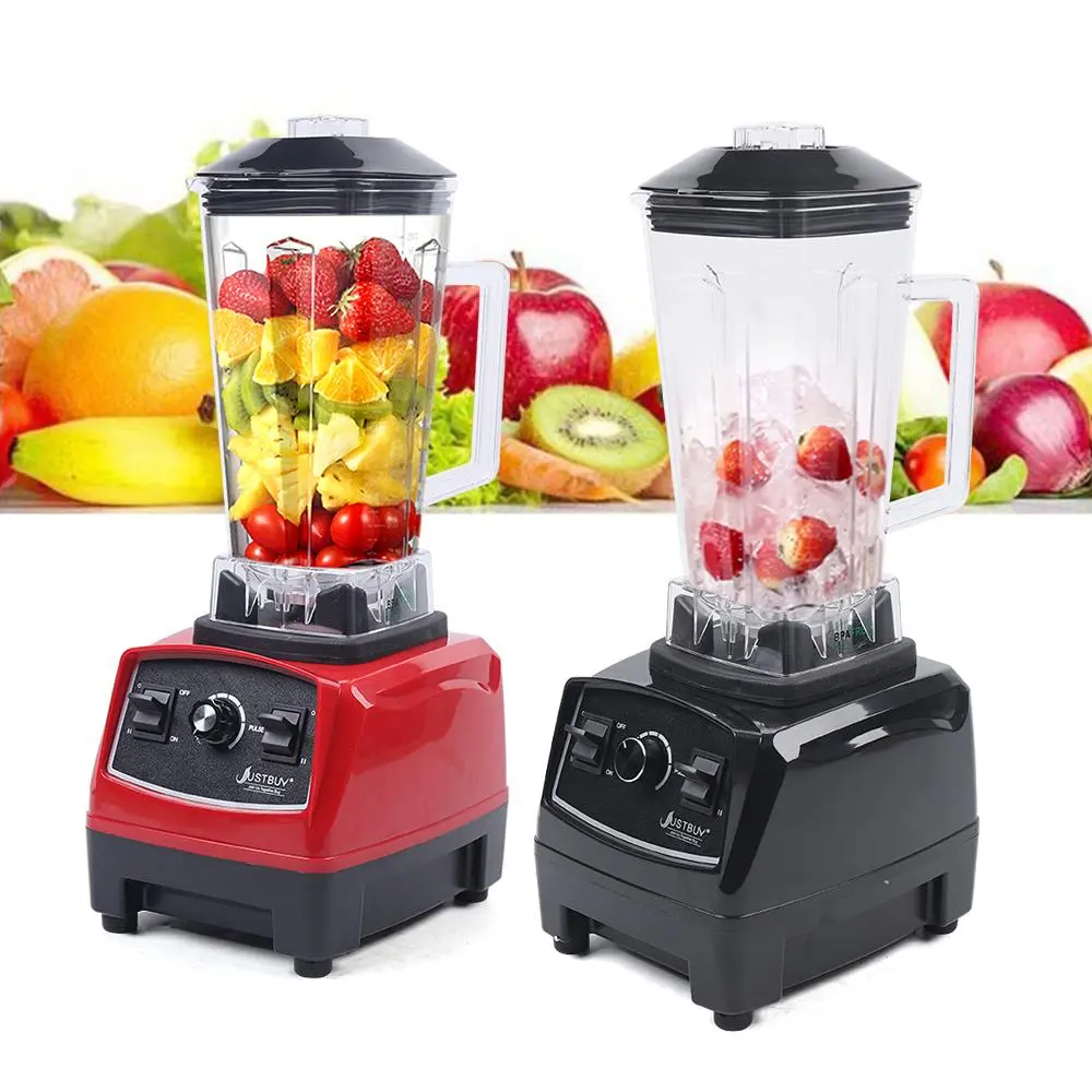 3HP 2200W 2L Large CapacityHeavy Duty Household Commercial Grade Blender Mixer Juicer household Smoothie Blender Portable Ice Smoothie Blenders Red& Black