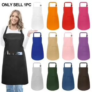 1PCS Adjustable Waterproof Oil-Resistant Polyester Apron, Two Pockets, Unisex Kitchen Essential for Cooking and Grilling, Kitchen Cooking Aprons, Apron With Pockets