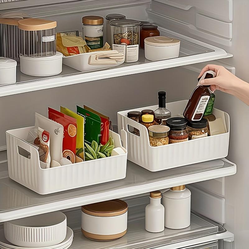 Transparent Plastic Spice Storage Box with Adjustable Dividers, Multi-Purpose Kitchen Organizer for Snacks & Small Items