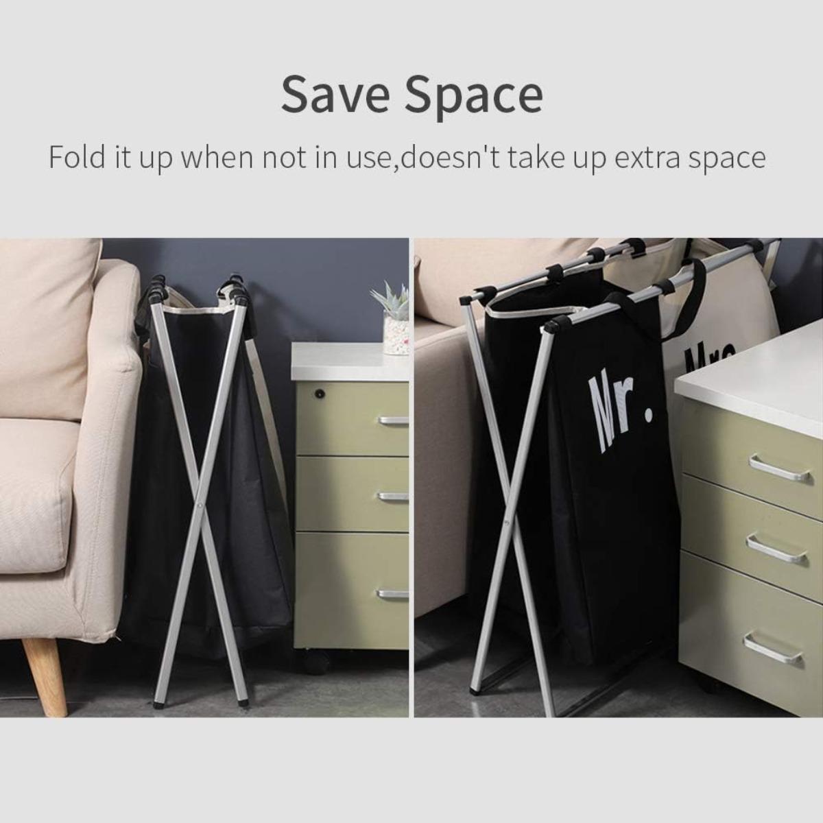 Foldable Laundry Sorter Basket 3 Section Hamper with Stainless Steel Frame for Clothes Sorting Storage Collapsible Space Saving Design Perfect for Small Apartments Laundry Room Organization Foldable Laundry Sorter Basket 3 Section Hamper with Stainless Steel Frame for Clothes Sorting Storage Collapsible Space Saving Design Perfect for Small Apartments Laundry Room Organization