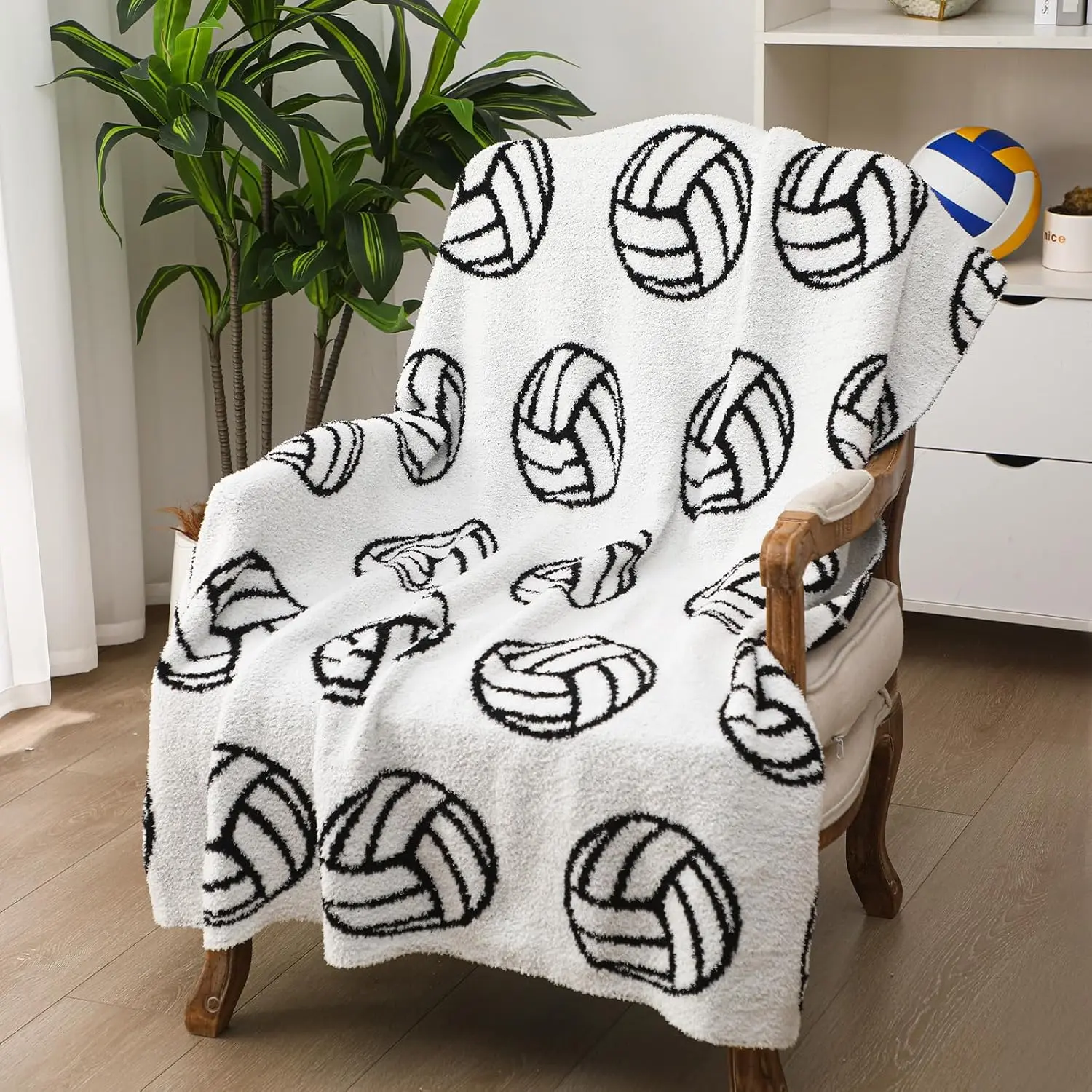 Volleyball Blanket Theme Gifts for  Lover Cute Soft Cozy  Microfiber Throw Volleyball Blanket for Living Room Sofa Bed, 60 x 50 Inches