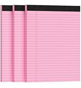 3pcs Legal Pads 8.5 x 11, Notepads 8.5 x 11 College Ruled Notebook, Writing Pads of Paper,Yellow Note Pads, Memo Pad Papers Perforate Legal Notepads Narrow Ruled Line,30 Sheets/Pack