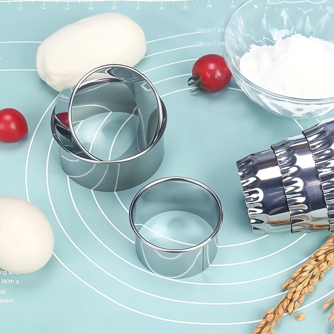 [Dumpling Mold Set] 5pcs Stainless Steel Round Dumpling Mold Set - Perfect for making dumplings, dough wrappers, cookies, and biscuits in the kitchen, Best for Christmas, Perfect for Thanksgiving