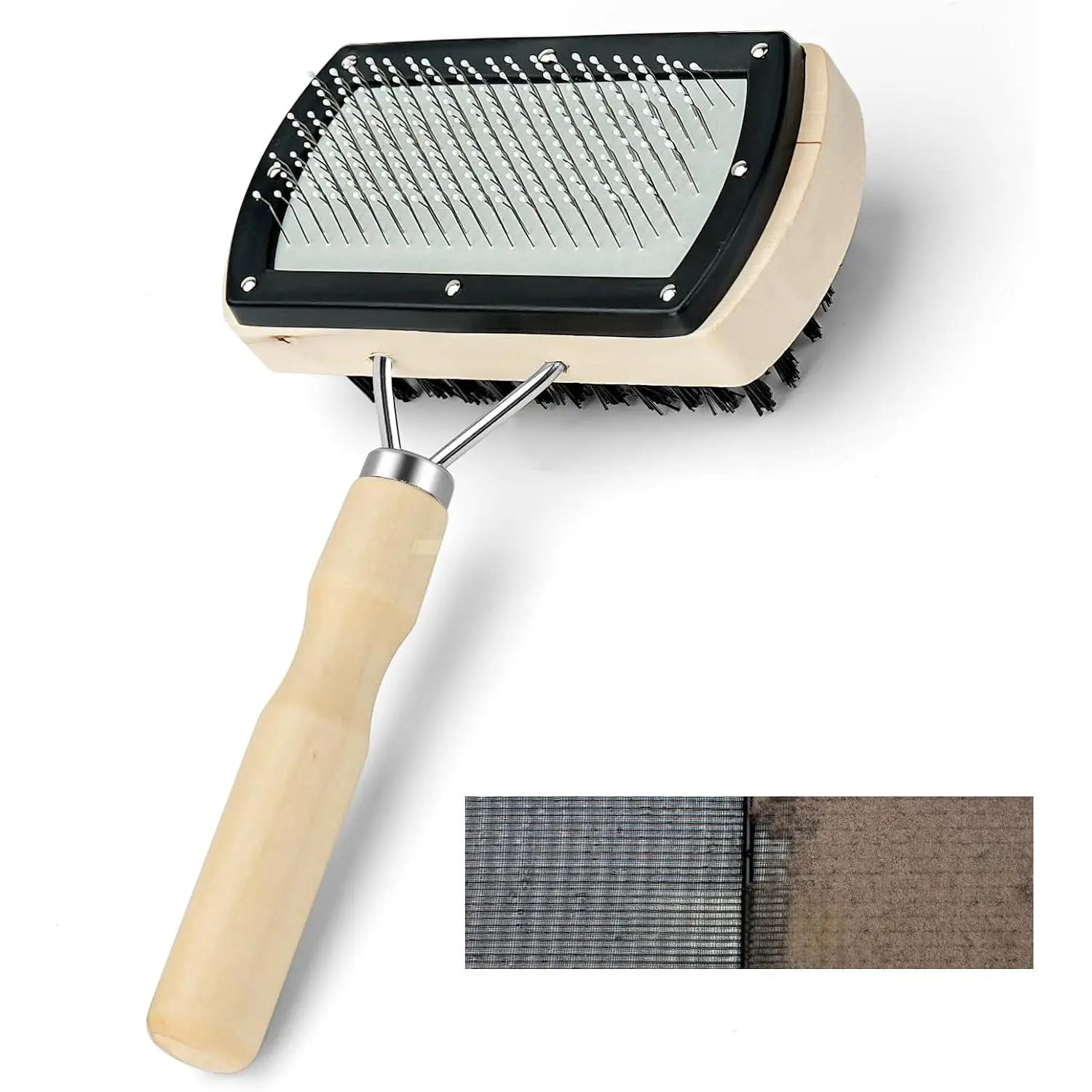 Air Conditioner Coil Cleaning Brush - Double Sided HVAC Brush AC Coil Cleaner Brush for Evaporator & Condenser Fins, Heavy Duty Flexible Design for AC Units, Refrigerators & Heat Pumps